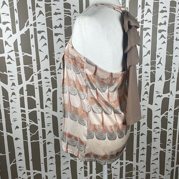 Silk Twill Ruffle Back Tank Top M - Picture 4 of 8